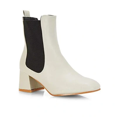 Image of ESSEX GLAM Womens Heeled Chelsea Boots Ladies Pull On Low Heel Square Toe Elasticated Gusset Casual Fashion Ankle Booties Size