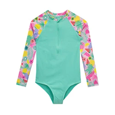Image of Harry Bear Girls Swimsuit Tropical Green 11 12 Years