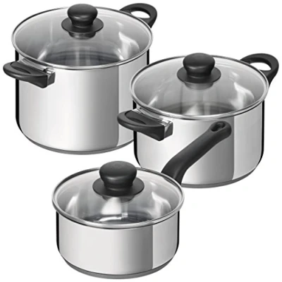 Image of Kuhn Rikon Taste Cookware Set, Silver, 1.5/3.7/5.9 Litre