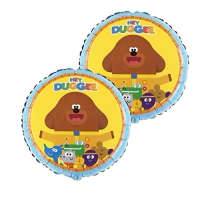 Image of Toyland® Pack of 2 18&quot; Round Hey Duggee &amp; The Squirrels Foil Balloons Childrens Party Decorations