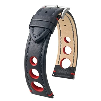 Image of HIRSCH Rally 22mm Unisex Buffalo Calf Watch Strap