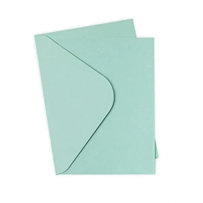 Image of Sizzix Surfacez Card &amp; Envelope Pack A6 Eucalyptus 10PK 665692 Chapter 2 2022, Multicolor, One Size