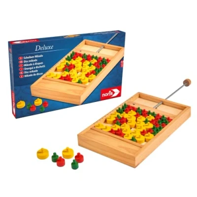 Image of Noris Mikado 606101929 Deluxe Discs The Somewhat Different Classic Game for Children from 6 Years and Adults with Wooden Play Material
