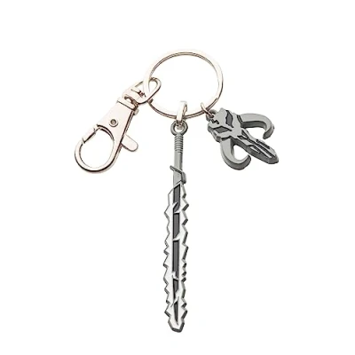 Image of STAR WARS The Mandalorian Darksaber Charm Keychain GeekEquip Exclusive!, Silver