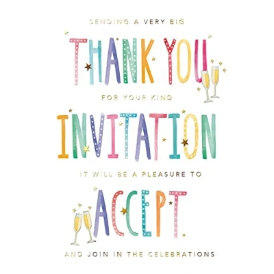 Image of Blooming Wishes Invitation Be A Pleasure To Accept Acceptance Greeting Card SOGH0205