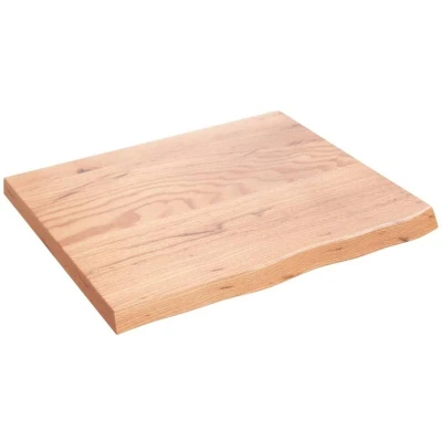 Image of vidaXL Table Top Light Brown 60x50x(2 4) cm Treated Solid Wood Oak