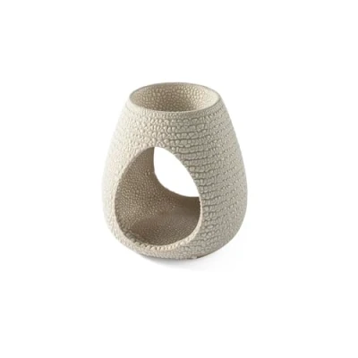 Image of Myga Ceramic Oil Burner Beehive Wax Warmer for Essential Fragrance Oils and Melts Tealight Candle Holder Aromatherapy, Relaxation &amp; Meditation Mindfulness Gift Women Men Beige