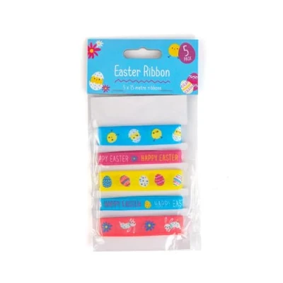 Image of Easter Arts &amp; Crafts Assorted Ribbons Pack of 5
