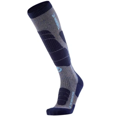 Image of Therm ic Merino Reflector Men&#039;s Ski socks, mens, skiing T25 1300 001, Blue/Grey, FR : XL (Taille Fabricant XL(45 47))