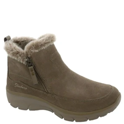 Image of Skechers Women&#039;s Easy Going Cool Zip Ankle Boot, Taupe, 3 UK