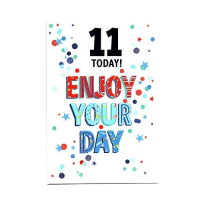 Image of Birthday Card for Eleven (11) 11th Year Old Boy