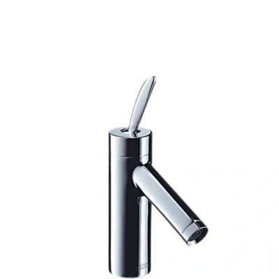 Image of Hansgrohe Starck Classic Single Lever Wash Basin Mixer Tap with Unvers Lockable Strainer Valve Chrome Plated, 10018000