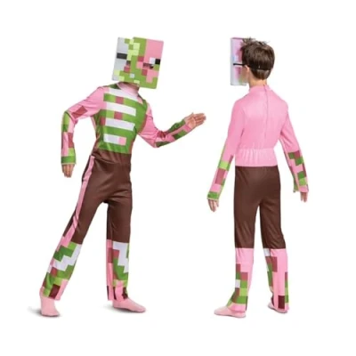 Image of Disguise 108829K 15L Zombie Pigman Outfit for Kids, Halloween Minecraft Costumes Fancy Dress, Boys, Multi