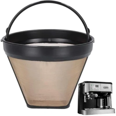Image of UTIZ Coffee Filter Replacement Delonghi 5513200149 Espresso Machine and Maker Compatible BCO430 BCO430BM BCO432 COM530M COM532M