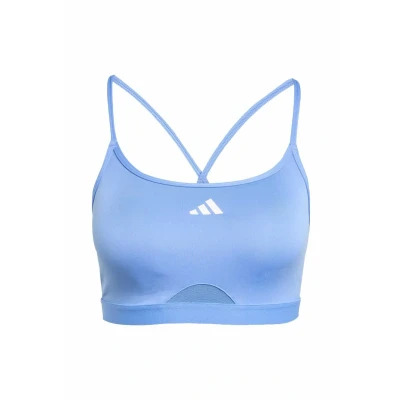Image of adidas Performance 3STRIPES Light support sports bra, Women&#039;s, Size: XS, Blue fusion