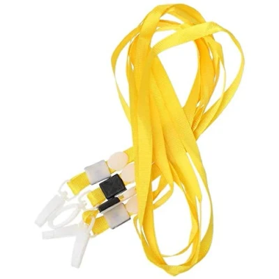 Image of CKB LTD® Pack of 20 Yellow PRO Lanyard Neck Strap with Swivel Plastic Clip For an ID Card Holder
