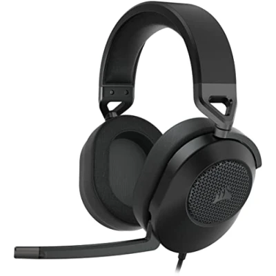 Image of CORSAIR HS65 SURROUND Multiplatform Wired Gaming Headset Dolby Atmos SonarWorks SoundID iCUE Compatible PC, Mac, PS5, PS4, Xbox, Nintendo Switch, Mobile Carbon