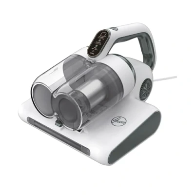 Image of HOOVER Handheld Mattress Vacuum Cleaner, Dust Sensor, Mite Removal, UV C Light, Anti allergen, Antibacterial, Dry Function prevents Mould, Lightweight [HMC510UV], White