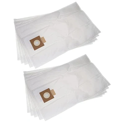 Image of vhbw 10x Vacuum Cleaner Bag compatible with Nilfisk Viper LSU375, LSU135 (P) Microfleece, 35 cm x 26 White