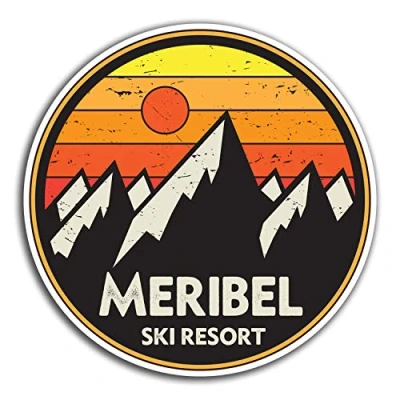 Image of 2 x 10cm Meribel France Vinyl Stickers Travel Sticker Laptop Luggage #23913 (10cm Tall)