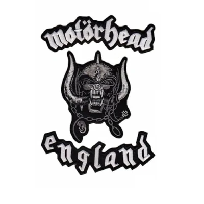 Image of Motoerhead England Big 36Cm 3 Piece Patch Badge Embroidered Iron on Applique Accessory