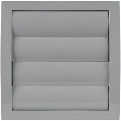 Image of Vent Systems Ø150 mm / 6&quot; Inch Gray Air Plastic Cover Louvered Outdoor Opening Flap Built in Pest Guard Screen HVAC for Home Improvement