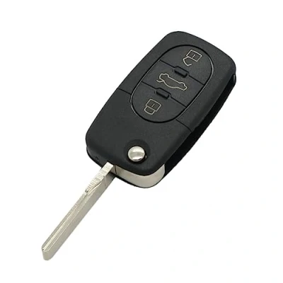 Image of BROVACS Replacement Key Shell Compatible with AUDI 3 Button Keyless Entry Flip Remote Case Fob SS801H