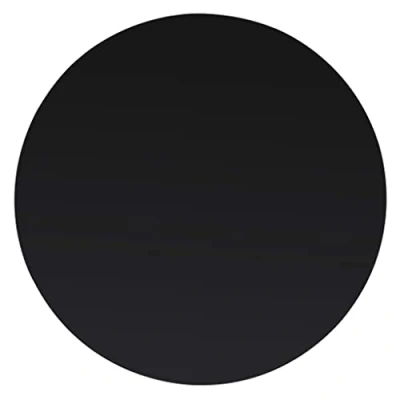 Image of vidaXL Round Tempered Glass Table Top 700mm Diameter Strong &amp; Durable Black Surface