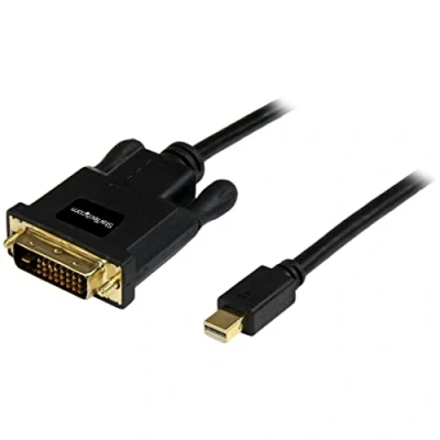 Image of StarTech.com 3 ft Mini DisplayPort to DVI Adapter Cable DP Video Converter MDP for Mac / PC 1920x1200 Black (MDP2DVIMM3B)
