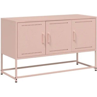 Image of vidaXL TV Cabinet Pink 100.5x39x60.5 cm Steel