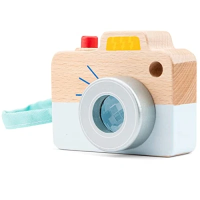 Image of New Classic Toys Wooden Camera Educational and Color Perception Toy for Preschool Age Toddlers Boys Girls