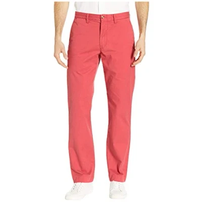 Image of RALPH LAUREN Polo Men&#039;s Stretch Straight Fit Flat Front Chino Pants (Nantucket Red, 38x32)