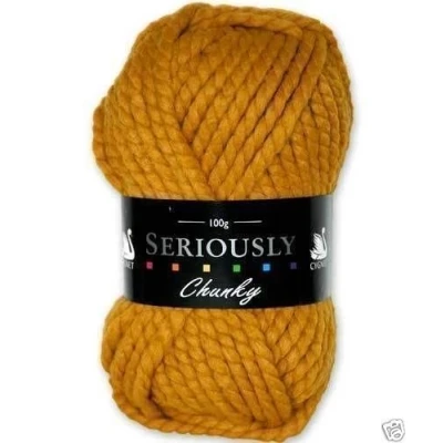 Image of Cygnet SERIOUSLY CHUNKY Knitting Acrylic Yarn/Wool 100g 4884 Barley
