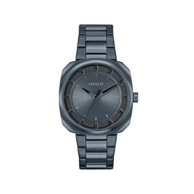 Image of HUGO Analogue Quartz Watch for Men with Blue Stainless Steel Bracelet 1530310