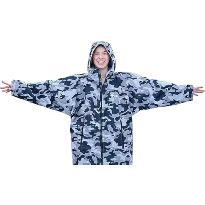 Image of Ponch Robe changing Robes Camoflauge with Pink fleece lining. Waterproof Windproof camo parka Oversized Ponchos jacket, L (PON/DR01/XS 0326)