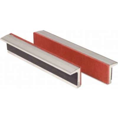 Image of KS Tools 914.0091 Aluminium bench vice protective jaws with rubber insert,120mm