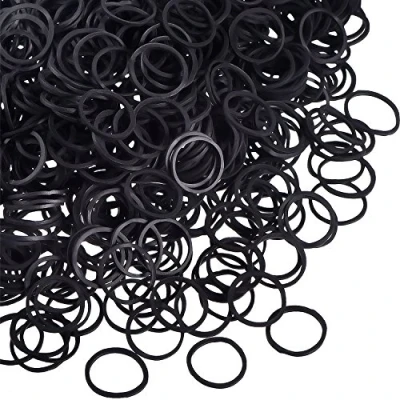 Image of Pack of 1000 Mini Rubber Bands Soft Elastic for Kids Hair, Braids Wedding Hairstyle and More (Black)