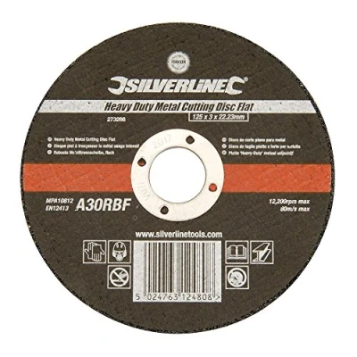 Image of Silverline Heavy Duty Metal Cutting Disc Flat 125 x 3 22.23mm