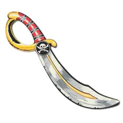 Image of Liontouch Pirate Sabre For Kids Pretend Play Toy Children and Toddlers Safe Cutlass Like Sword in Durable Foam Sailing the Caribbeans Ideal Accessory Dress Up Costumes