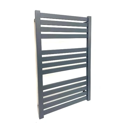 Image of Greened House VAS 500 x 960mm Designer Anthracite Central Heating Towel Warmer Flat Panel Rail
