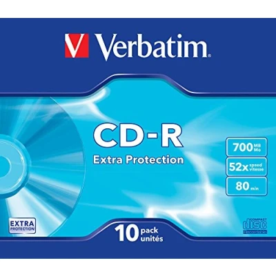 Image of Verbatim CD R 80/700MB Slim Case, Pack of 10