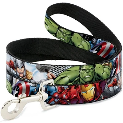 Image of Buckle Down Dog Leash Nightmare Before Christmas 4 Character Group Cemetery Scene 6 Feet Long 1.0 Inch Wide, Multicolor (DL 6FT WDY256)