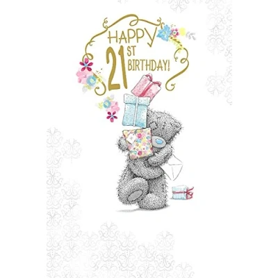 Image of Me To You Happy 21st Birthday Bear Card