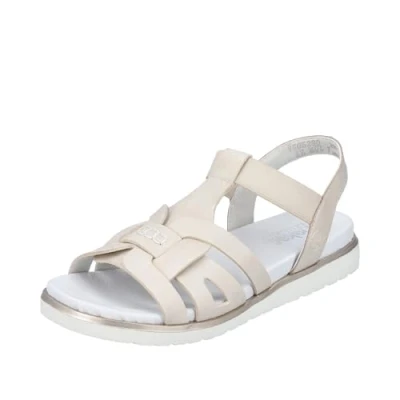 Image of Rieker Women&#039;s V5052 Sandal, White, 5 UK