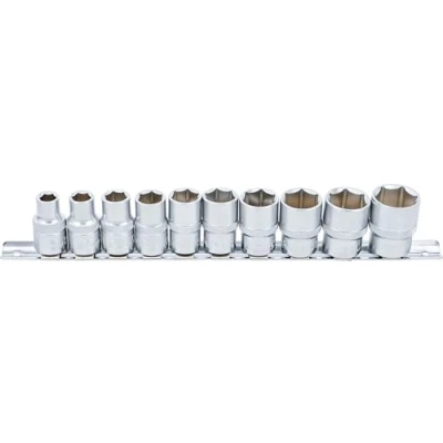 Image of BGS 9113 Socket Set, Hexagon 12.5 mm (1/2&quot;) Drive Inch Sizes 10 pcs.