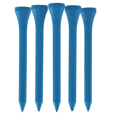 Image of TH Golf Bamboo Tees 70mm Pack of 50 &amp; 100 Multiple Colour Options Premium Eco Friendly Sustainable Durable (Pack 100, Neon Blue)