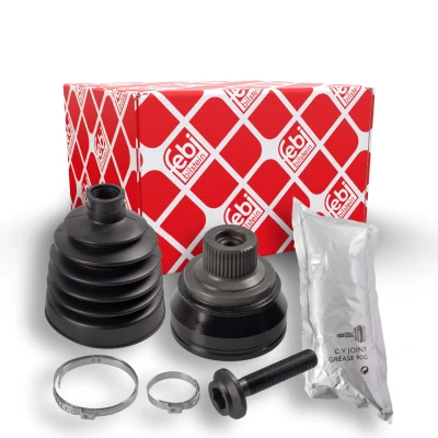 Image of 8K0498099, 8K0498099D, 8K0498099DX, 8K0498099X CV Joint FEBI BILSTEIN 173506 Wheel Side, Front Axle Left, Right with grease clamps