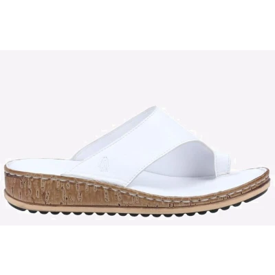 Image of Hush Puppies Women&#039;s Elissa Toepost Sandal, White, 7 UK