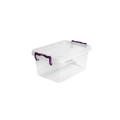 Image of Asude Plastic Storage Box Boxes Lid Handles Food Container Home Kitchen Office UK, 3L
