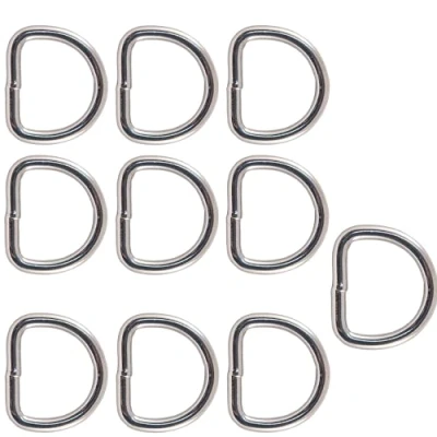 Image of 3mm x 20mm D Ring Stainless Steel Welded Marine Grade Polished Finish (Pack of 10)